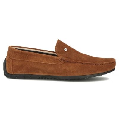 2. Men's leather moccasins, camel suede, Filippo MP923