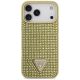 3. Guess Rhinestone Triangle Logo Case for iPhone 17 Pro Max - Gold