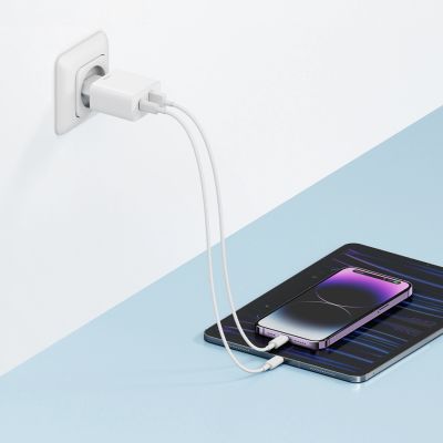 3. Cuktech A19 30W USB-A + USB-C Wall Charger - White