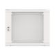 6. Lanberg WF01-6409-10S single-section cabinet (9U; 500mm / 600mm / 450mm; wall-mounted; Glass; 19''; gray)
