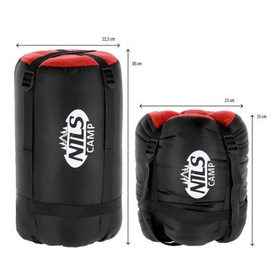 17. NILS CAMP NC2012 sleeping bag black and red