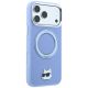 4. Karl Lagerfeld with Ring Stand 360 Choupette Head Pin MagSafe Case for iPhone 18 Pro / 17 Pro - Light Blue