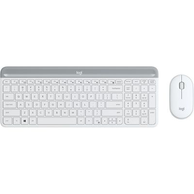 Logitech MK470 Keyboard Mouse Included Universal RF Wireless QWERTZ German White