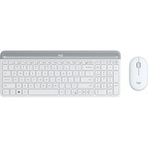 Logitech MK470 Keyboard Mouse Included Universal RF Wireless QWERTZ German White