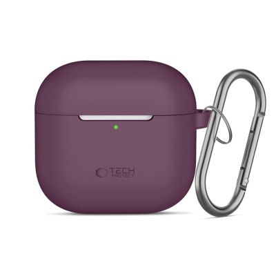 2. Tech-Protect Silicone Hook Case for Apple AirPods 4 / 5 – Burgundy