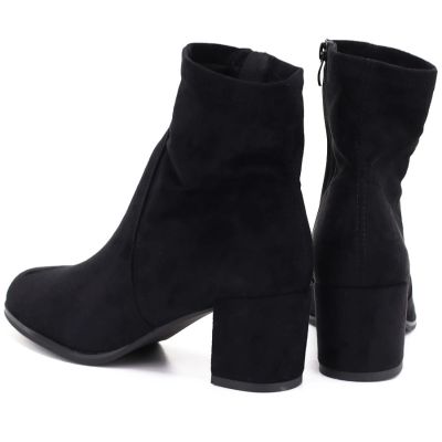 10. Black Sergio Leone BT-55 women's ankle boots with a block heel