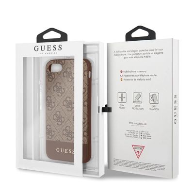 7. Guess 4G Stripe Collection case for iPhone 7 / 8 / SE 2020 / SE 2022 - brown
