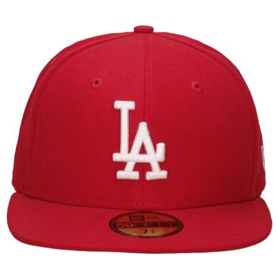 2. New Era League Essential 59Fifty Los Angeles Dodgers Cap 10047498 Red 7 1/4