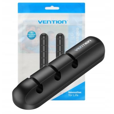 2. Vention 5-Port Cable Organizer 2 Pack Black