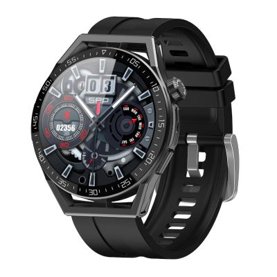 3. Rubicon RNCE88-1 Black Smartwatch - Black Silicone Strap + Black Leather Strap