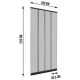 46. DOOR MOSQUITO NET 100X220 SLAT POLYESTER + VELCRO TAPE