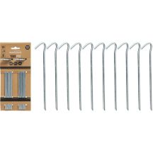 TENT PEGS 17CM SET 10 PCS METAL REDCLIFFS