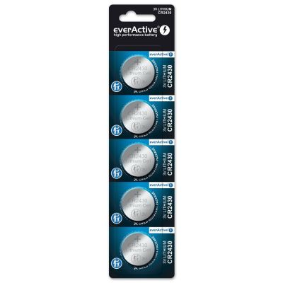 EVERACTIVE CR2430 LITHIUM BATTERIES BLISTER 5 PCS CR24305BL