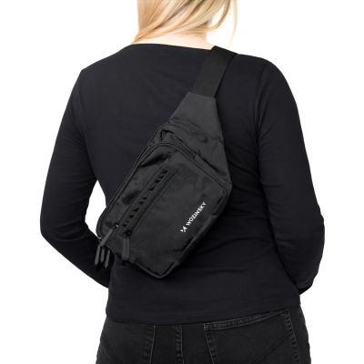 12. Wozinsky WSB-W1 unisex shoulder bag with adjustable strap, waterproof - black