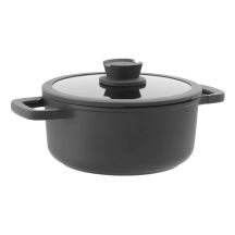 BergHOFF 3950593 Soup Pot 4.4 l Black Aluminum, Glass, Silicone