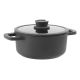 BergHOFF 3950593 Soup Pot 4.4 l Black Aluminum, Glass, Silicone