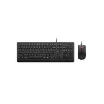 Lenovo Essential Wired Combo Keyboard and Mouse Set, Wired, Mouse Included, Black
