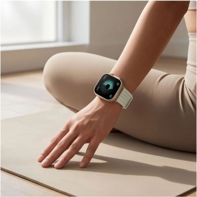 4. Tech-Protect Nylon Strap for Huawei Watch Fit 3 / 4 / 4 Pro / 5 / 5 Pro - White