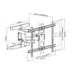 2. TV mount 37-80" Maclean MC-881 black max vesa 600x400 60kg