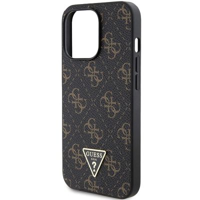 6. Guess 4G Triangle Metal Logo case for iPhone 14 Pro - black