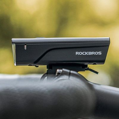 4. Rockbros 24510003001 Front Bike Light 260 lm + USB-C - USB-A Cable - Black