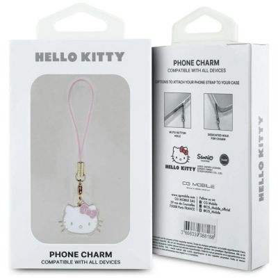 3. Hello Kitty Charm Kitty Head Pendant - Pink