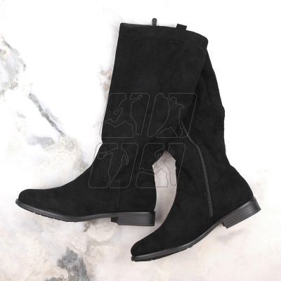 6. Openwork suede boots Vinceza W JAN234A black