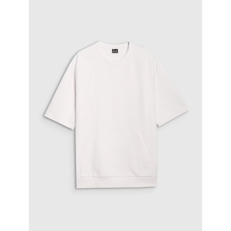 6. Men's short-sleeved sweatshirt without hood 4F 4FRSS25TSWSM2114-11S