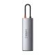 7. Baseus Metal Gleam 8in1 USB-C Hub - USB-C PD 100W 1x HDMI 4K 30Hz 1x SD and microSD card reader 3x USB-A 3.2 1xRJ45 - gray
