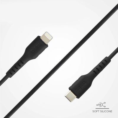 5. SBS TECABLELIGTC1K USB-C - Lightning cable 1m - black