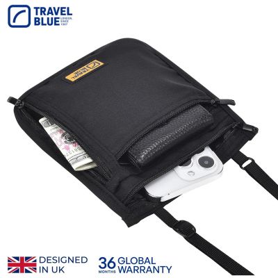 4. TRAVEL BLUE NECK WALLET