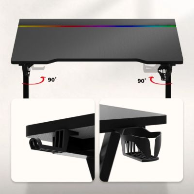 8. Huzaro Hero 2.4 RGB Black Gaming Desk