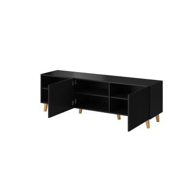 5. TV cabinet PAFOS 150x40x52 black matt