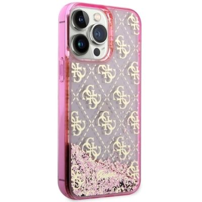 4. Guess GUHCP14LLC4PSGP iPhone 14 Pro 6.1" pink/pink hardcase Liquid Glitter 4G Transculent