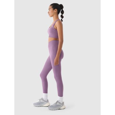 3. Women's seamless high-waisted training leggings 4F 4FWAW24TFTIF278-50S