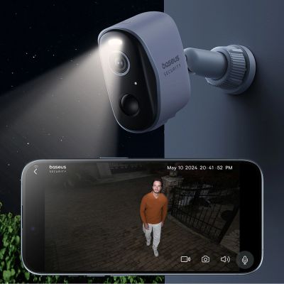 9. Baseus Security N1 2K Outdoor Camera – White