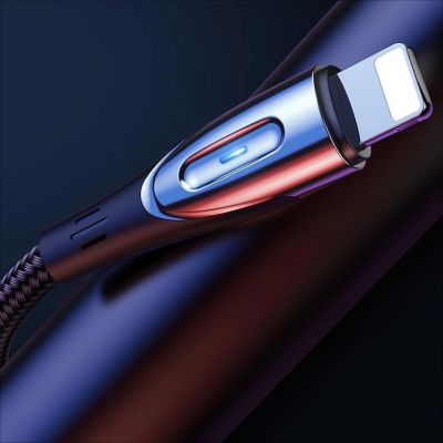 3. Joyroom Sharp Series S-M411 USB-A / Lightning 3A Cable 1.2m with Charging Indicator - Black