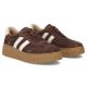 5. Women's brown leather and suede platform shoes Filippo DP6776