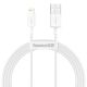 Baseus Superior USB - Lightning cable 2.4A 1.5 m White (CALYS-B02)