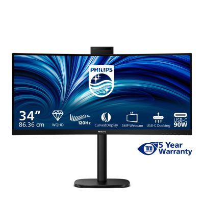 3. Philips 3000 series 34B2U3600CH/00 computer monitor 86.4 cm (34") 3440 x 1440 px Wide Quad HD LCD Black
