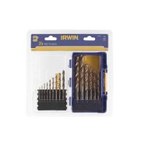 IRWIN SET 15 pcs. HSS TiN 1.5mm, 2mm, 2.5mm, 3mm, 3.5mm, 4mm, 4.5mm, 5mm, 5.5mm, 6mm, 6.5mm, 7mm, 8mm, 9mm, 10mm