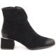 8. Women's suede high-heeled ankle boots, black, Potocki 12422
