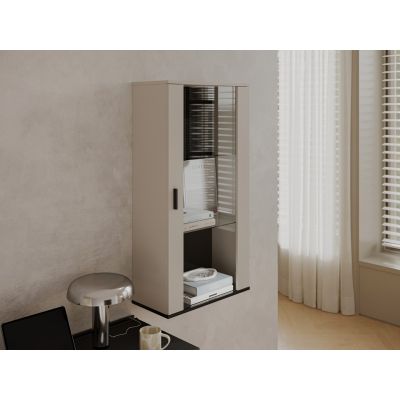 3. Hanging display cabinet S2 SOHO 60x29x112 cashmere+black