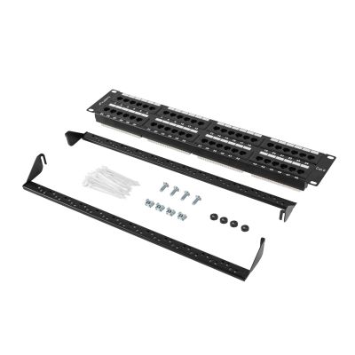 5. LANBERG PATCH PANEL 48 PORT 2U CAT.6 BLACK PPU6-2048-B