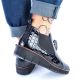 15. Rieker W R474 snakeskin leather ankle boots black
