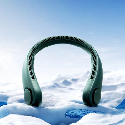 2. Jisulife Neck Fan Life3 Portable USB Neck Fan - Green