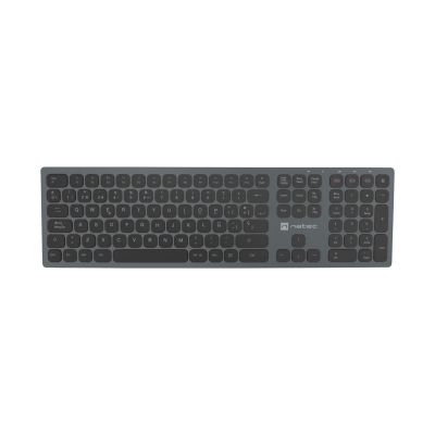 NATEC NKL-1830 Universal RF Wireless + Bluetooth QWERTY Keyboard Spanish Black, Gray