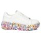 3. Leather platform sneakers with white floral print Filippo DP7507