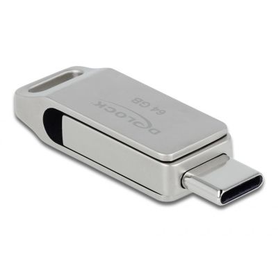 DeLOCK Pendrive USB-C + Type-A 5 Gbps 64 GB - metal casing