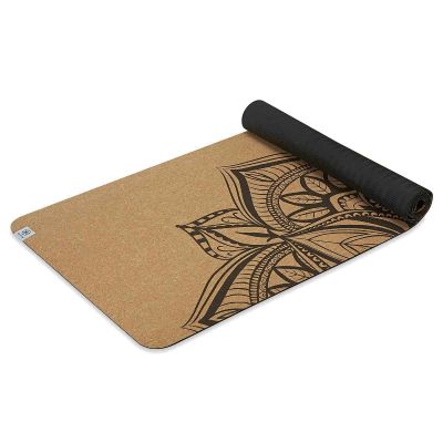 15. Gaiam Printed Cork Mandala yoga mat 5 mm 63495